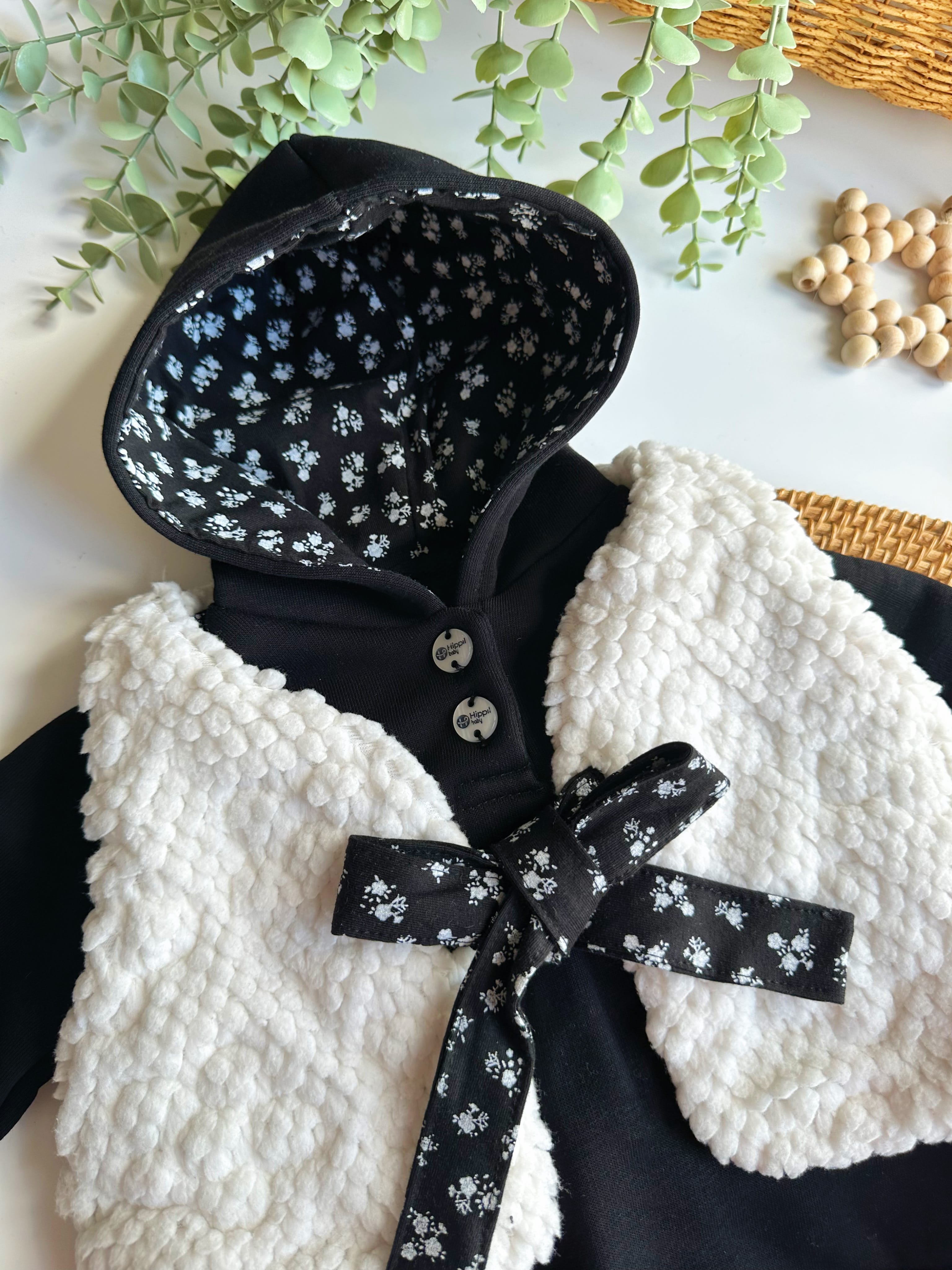 Moonaself Baby Fiyonk Detaylı Welsoft Yelekli 3li Takım