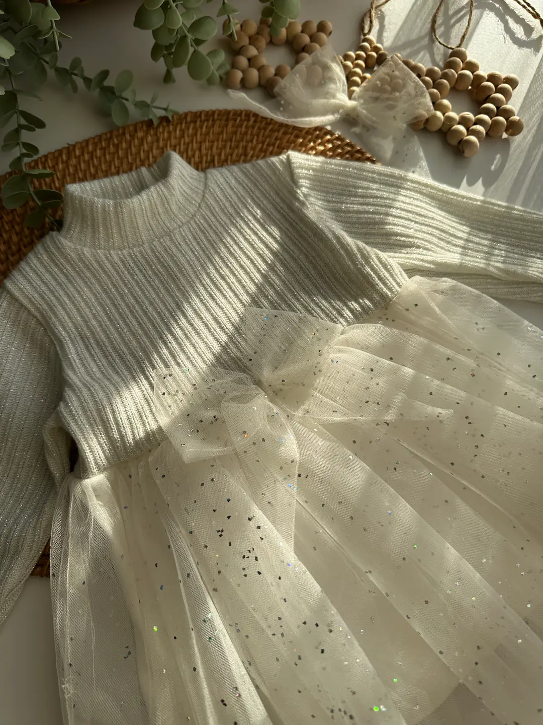 TOKALI SİM DETAYLI TÜLLÜ ELBİSE