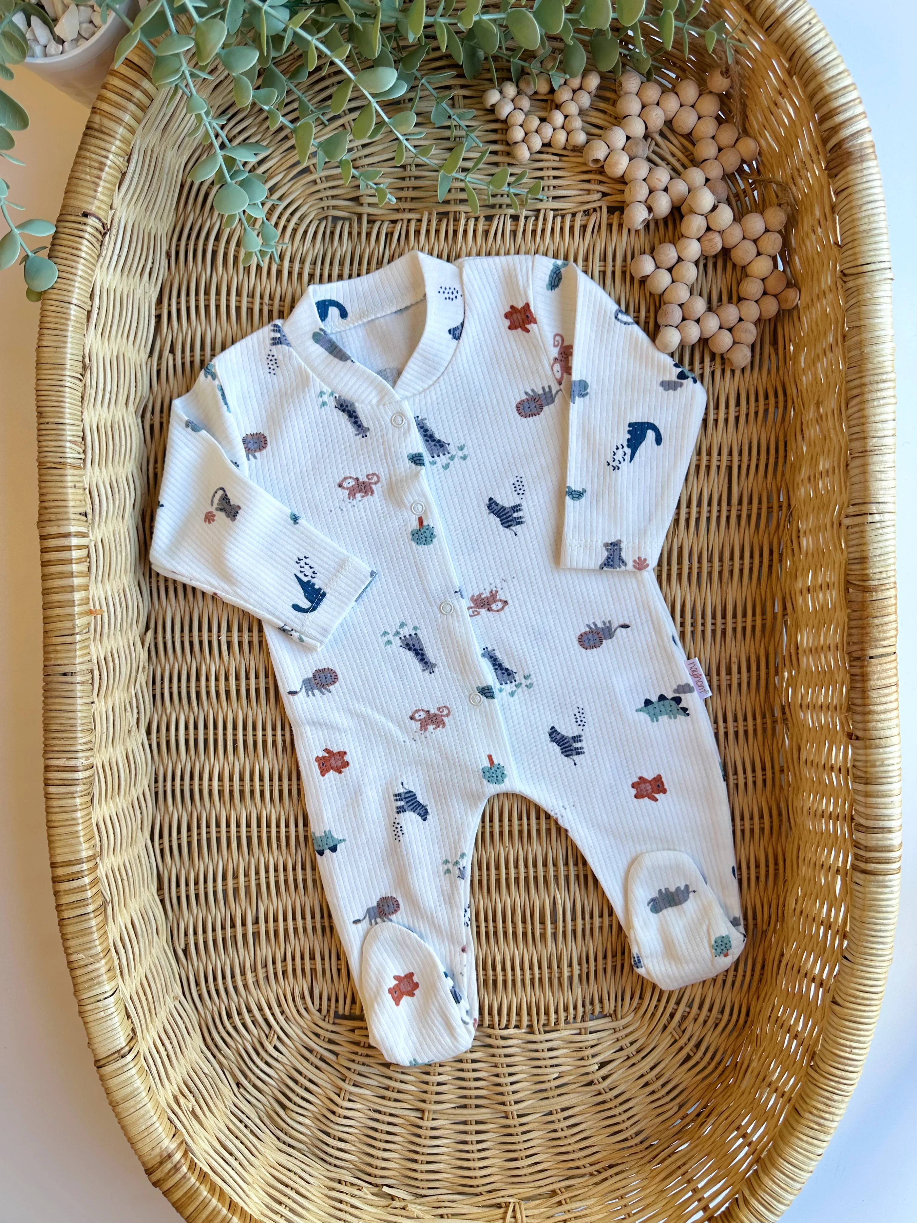 MOONASELF BABY SAFARİ DESENLİ PATİKLİ TULUM