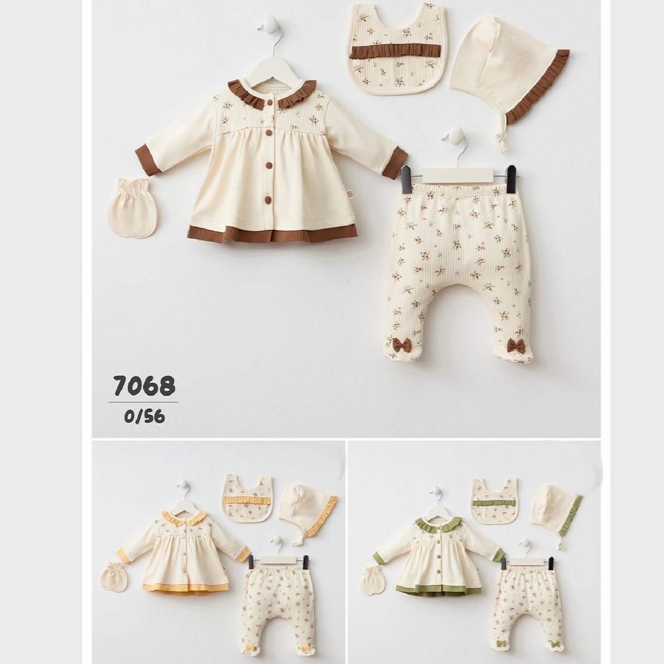 Moonaself Baby 0-3 Ay Çıtır Çiçekli 5li Set