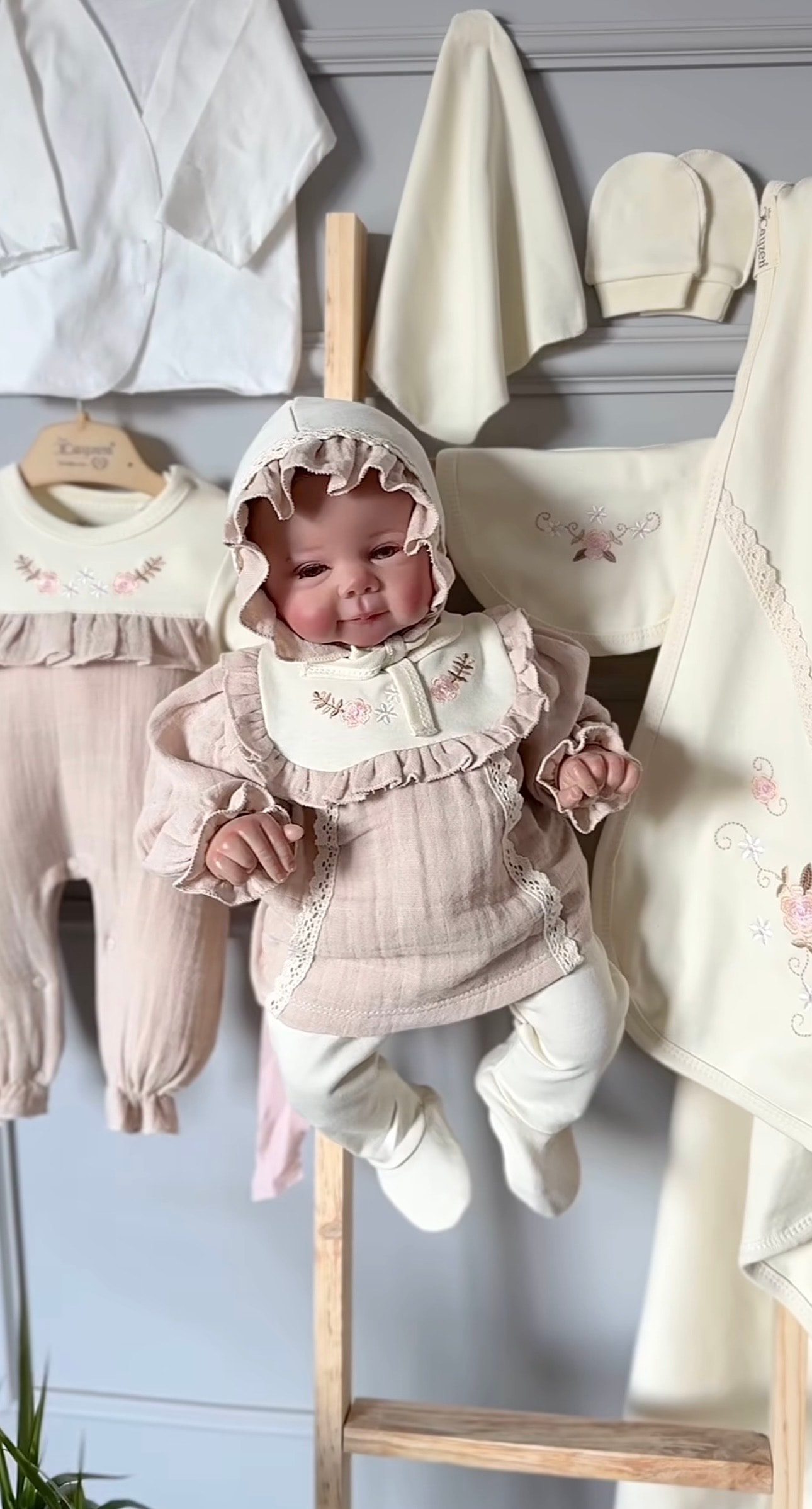 Moonaself Baby 0-3 Ay Nakış Detaylı 10lu Set
