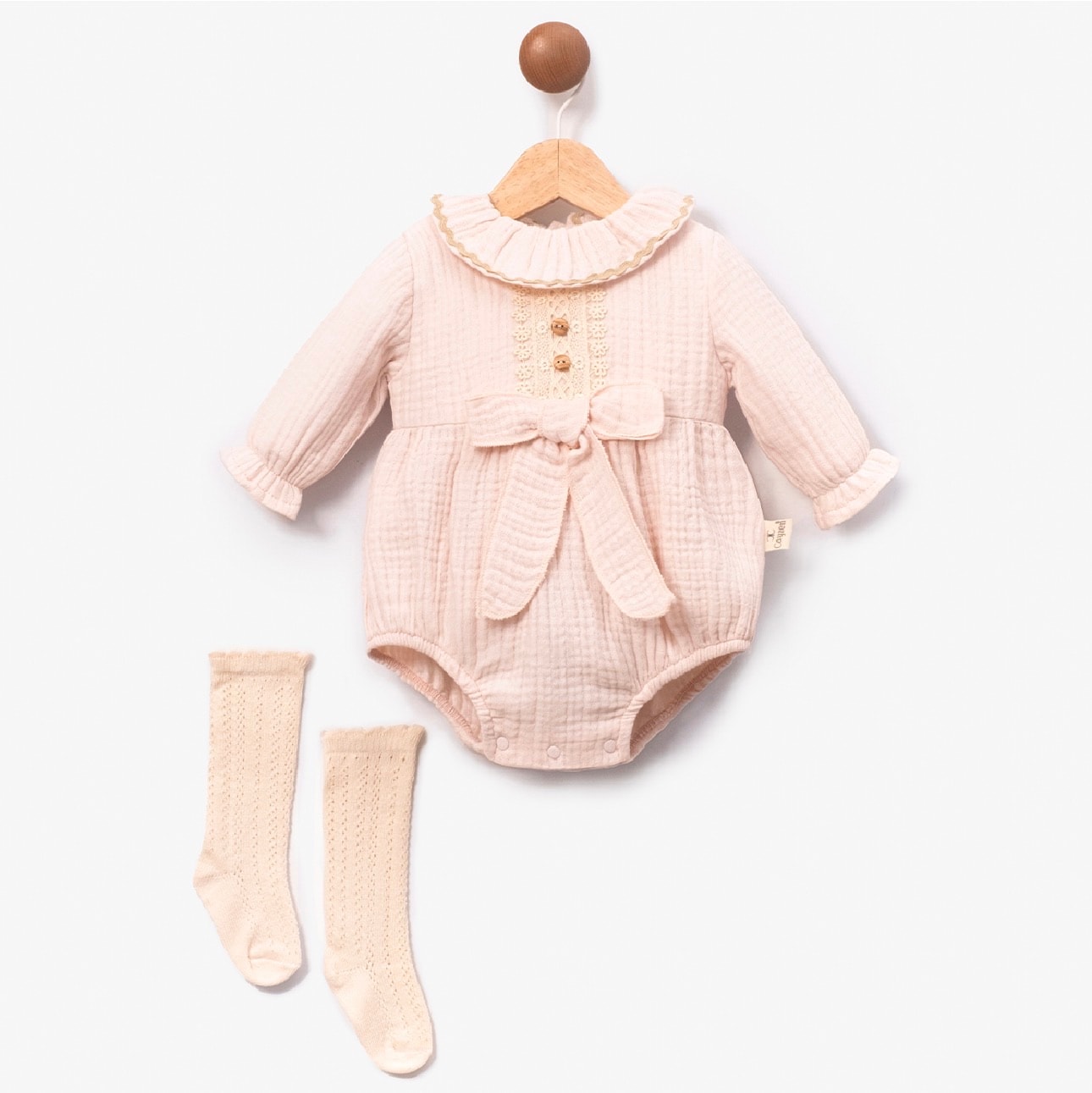 Moonaself Baby Organik Pamuk 4 Kat Müslin Romper