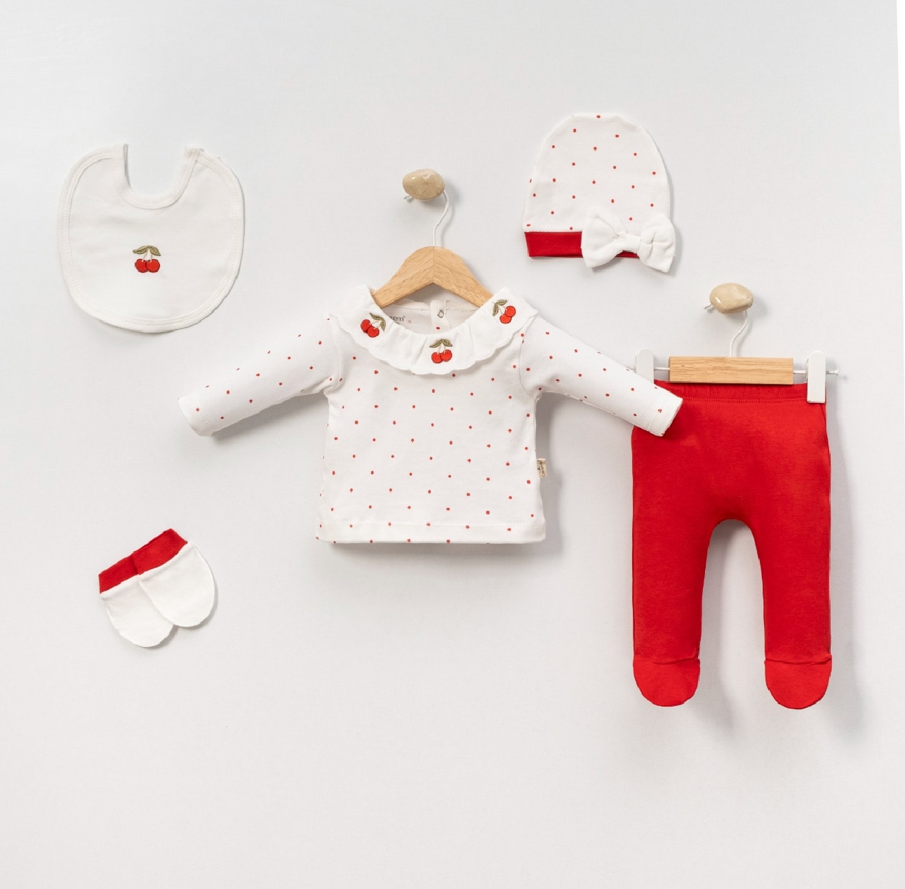 Moonaself Baby 0-3 Ay Organik Pamuk Kumaşlı 5li Set