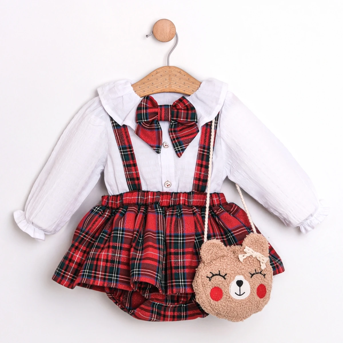 Moon Baby Violet Kız Bebek Çantalı Elbise