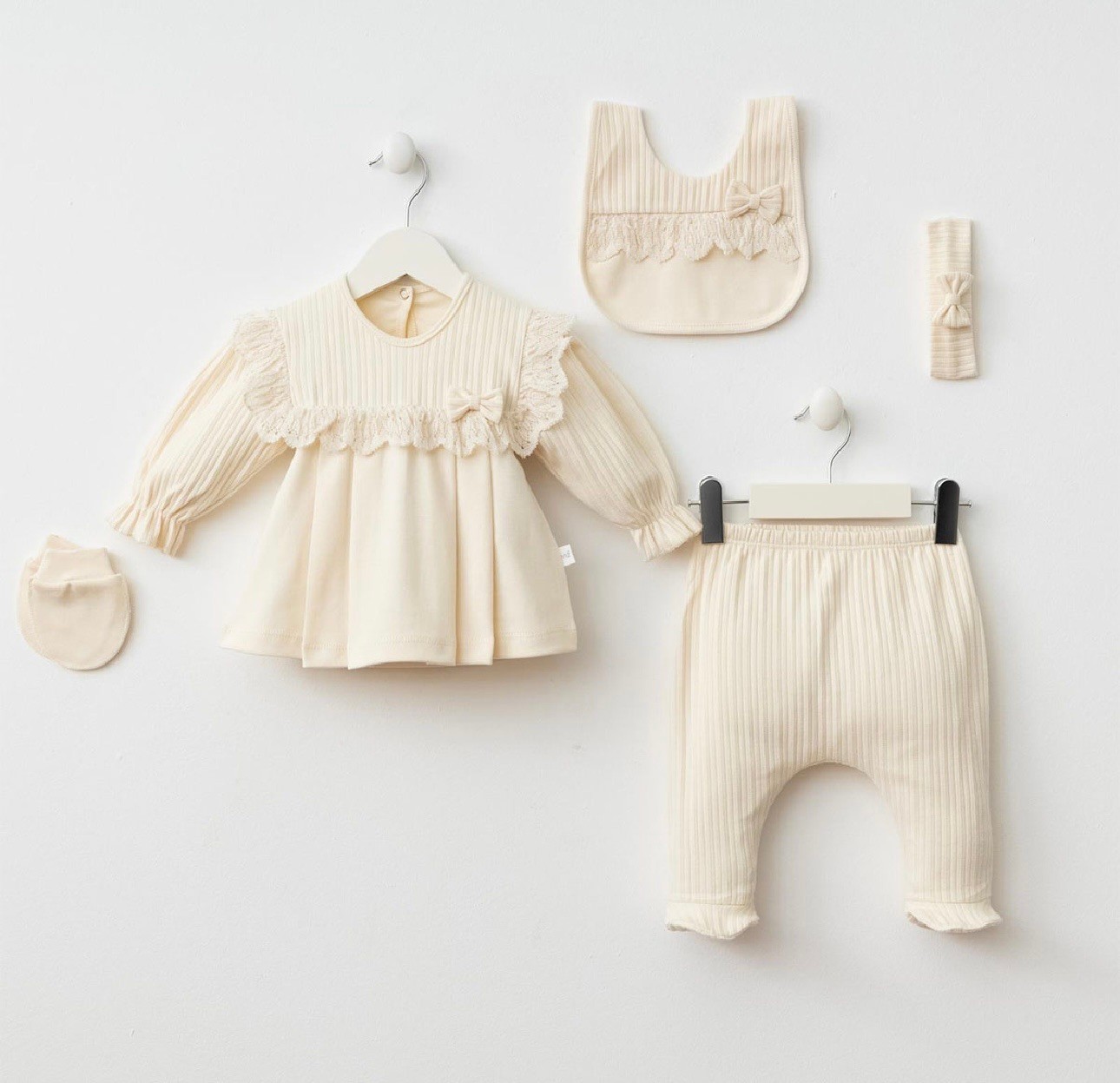 Moonaself Baby 0-3 Ay Madamme 5li Set