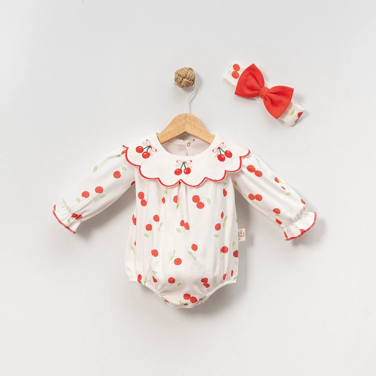 Moon Baby Organik Pamuk Kumaşlı Bandanalı Romper - Model 1