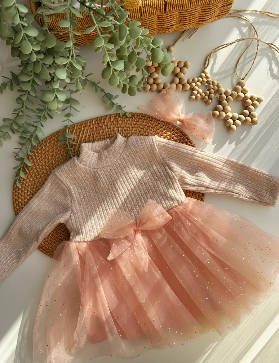 TOKALI SİM DETAYLI TÜLLÜ ELBİSE - Pembe