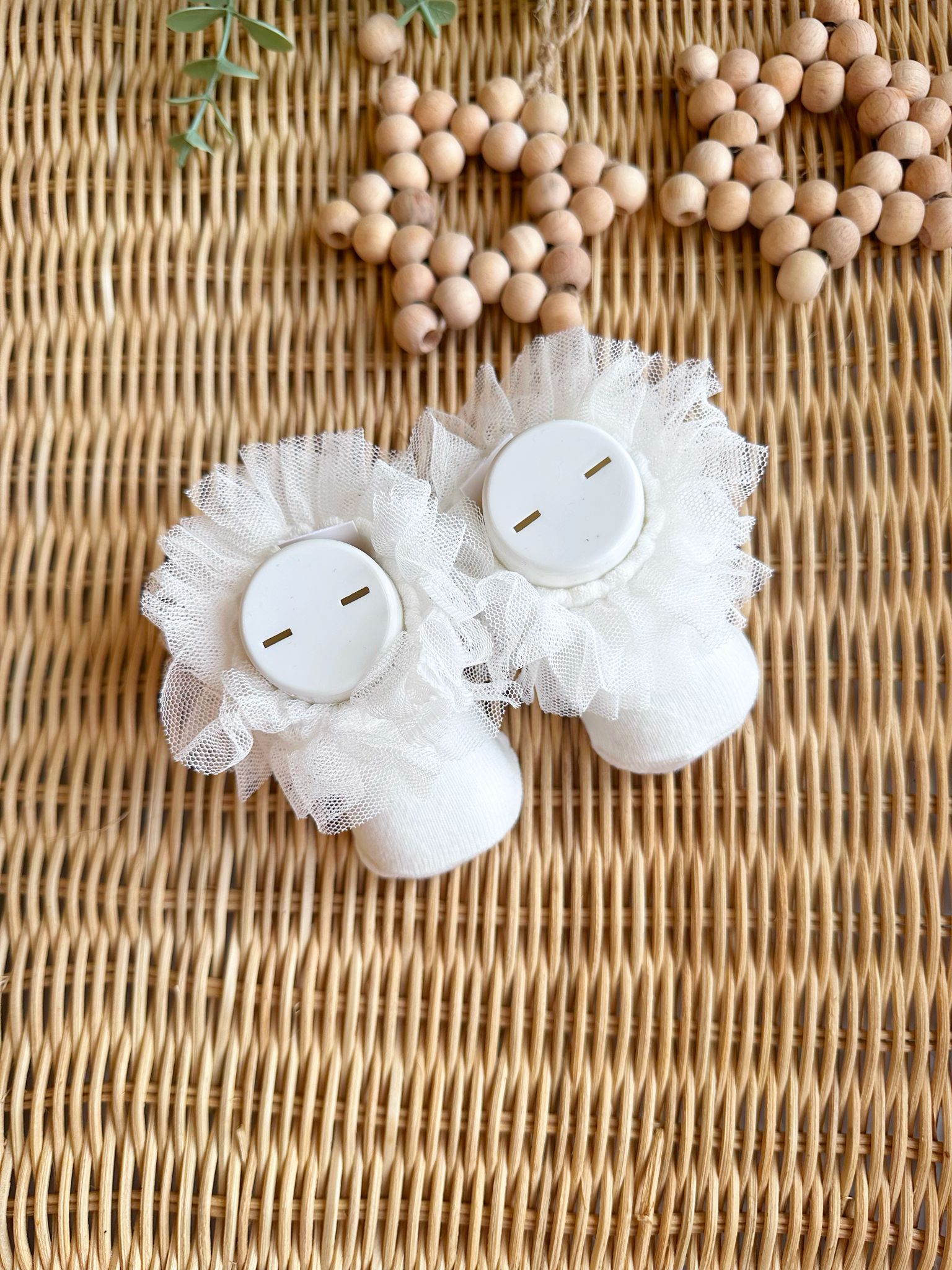 Kız Bebek Tül Detaylı 0-6 Ay Çorap