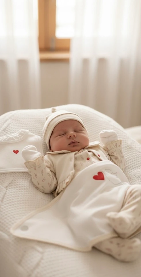 Moon Baby Organik Pamuklu Kokina 0-3 Ay 10lu Hastane Çıkış Seti