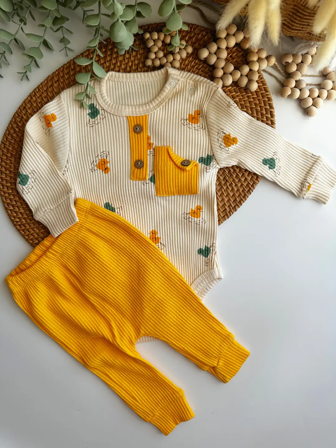 ÖRDEKLİ KATLAMA CEPLİ ÇITÇITLI BADİ TAKIM