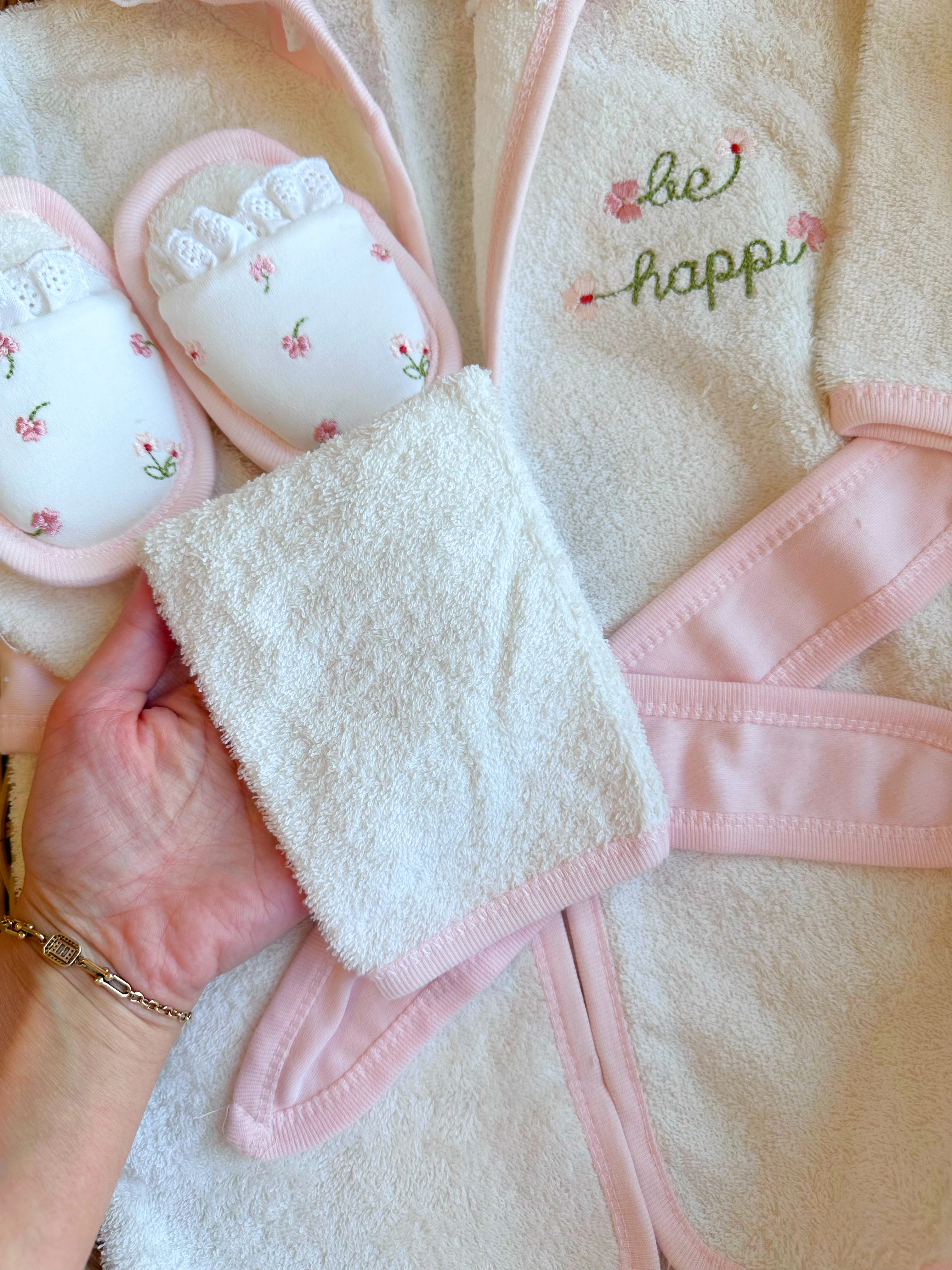 Moonlovers %100 Organik Pamuk Kumaşlı OEKO-TEX Sertifikalı 4 Parça Bornoz Set