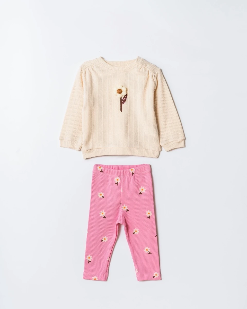 Moon Baby Sofia Organik Pamuk Kumaşlı Kız Bebek Takım