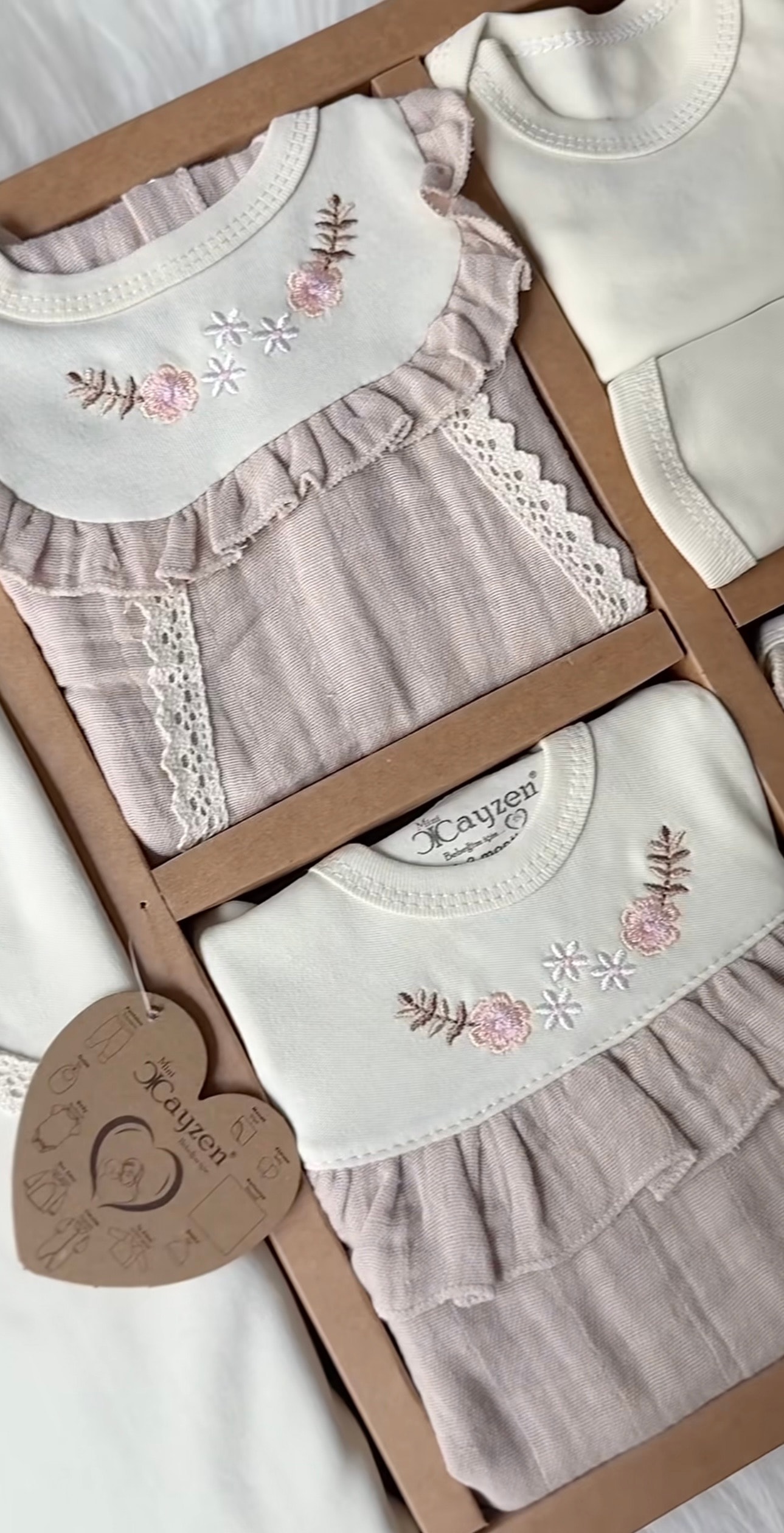 Moonaself Baby 0-3 Ay Nakış Detaylı 10lu Set