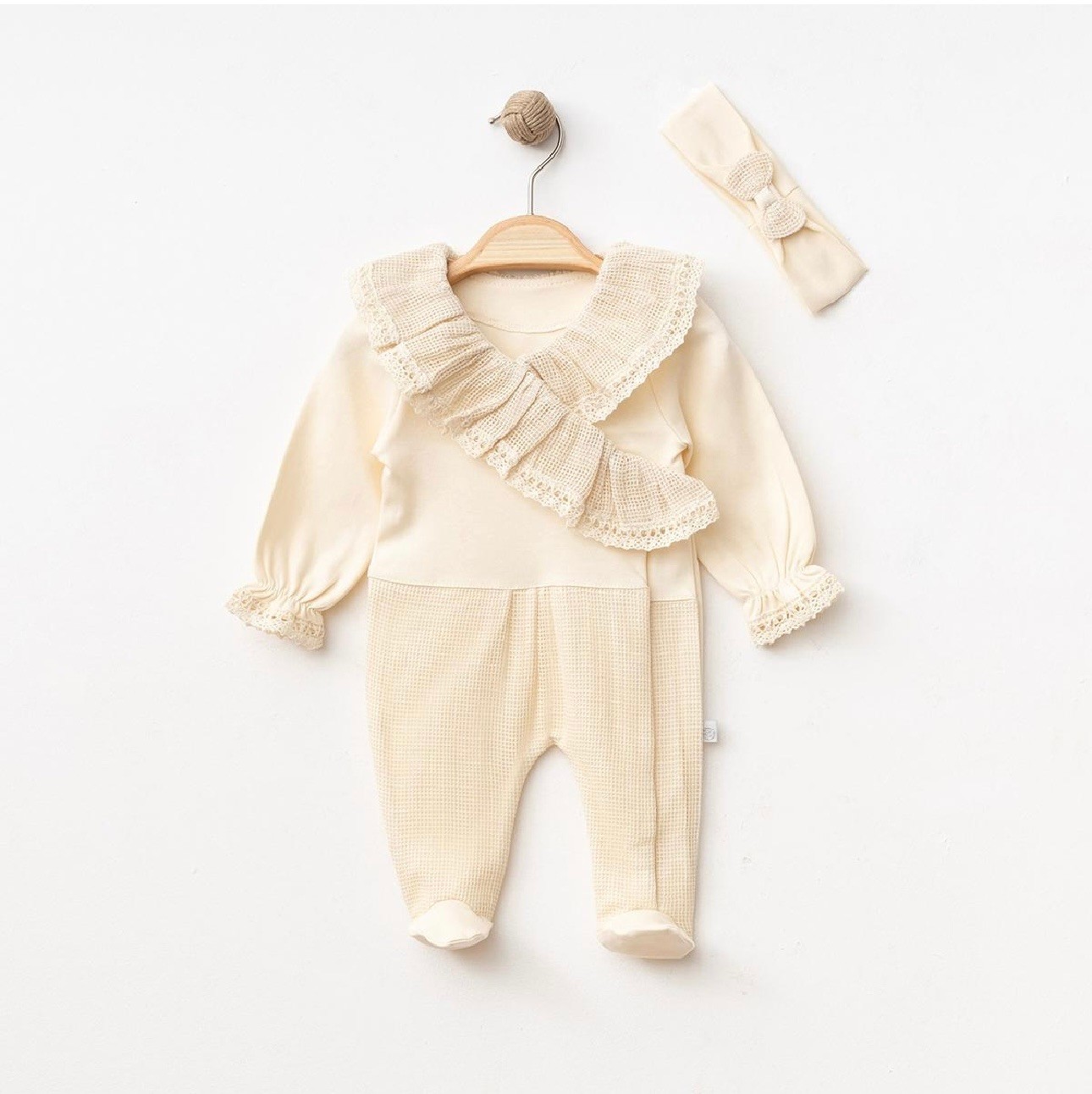 Moonaself Baby Kız Bebek Lovers Bandanalı Tulum