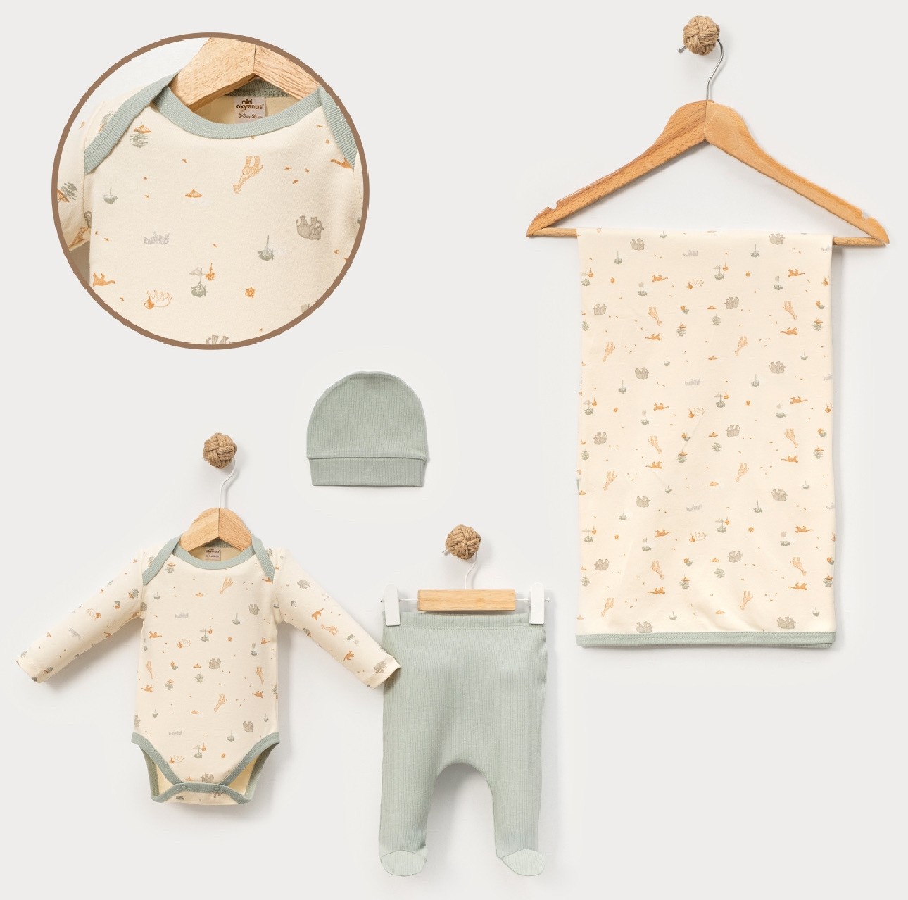 Moonaself Baby Battaniyeli Takım Set