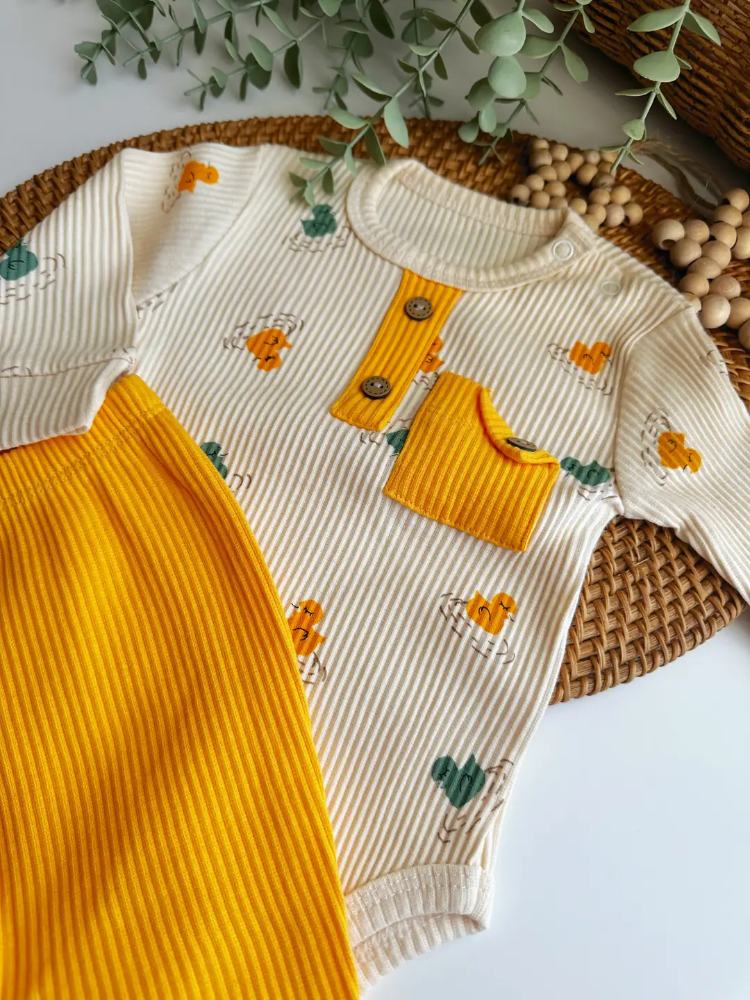 ÖRDEKLİ KATLAMA CEPLİ ÇITÇITLI BADİ TAKIM