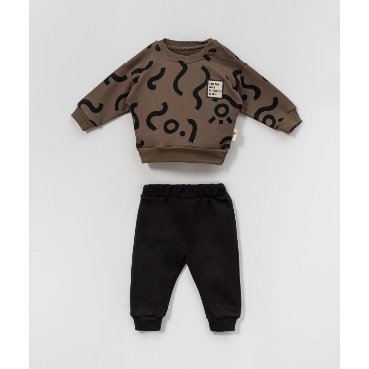 Moon Baby Erkek Bebek Organik Pamuk Kumaşlı İkili Takım