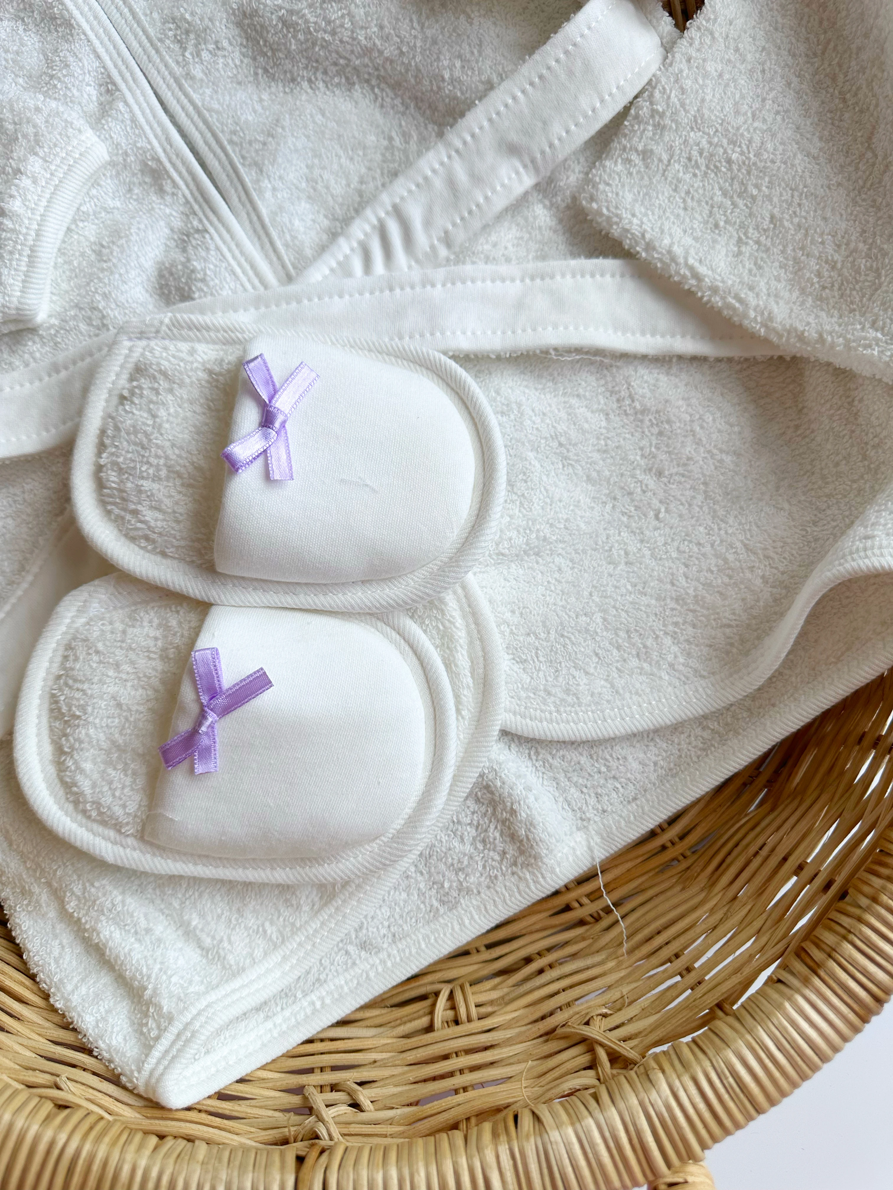 Moon Baby Lavanta Nakışlı Bornoz Set