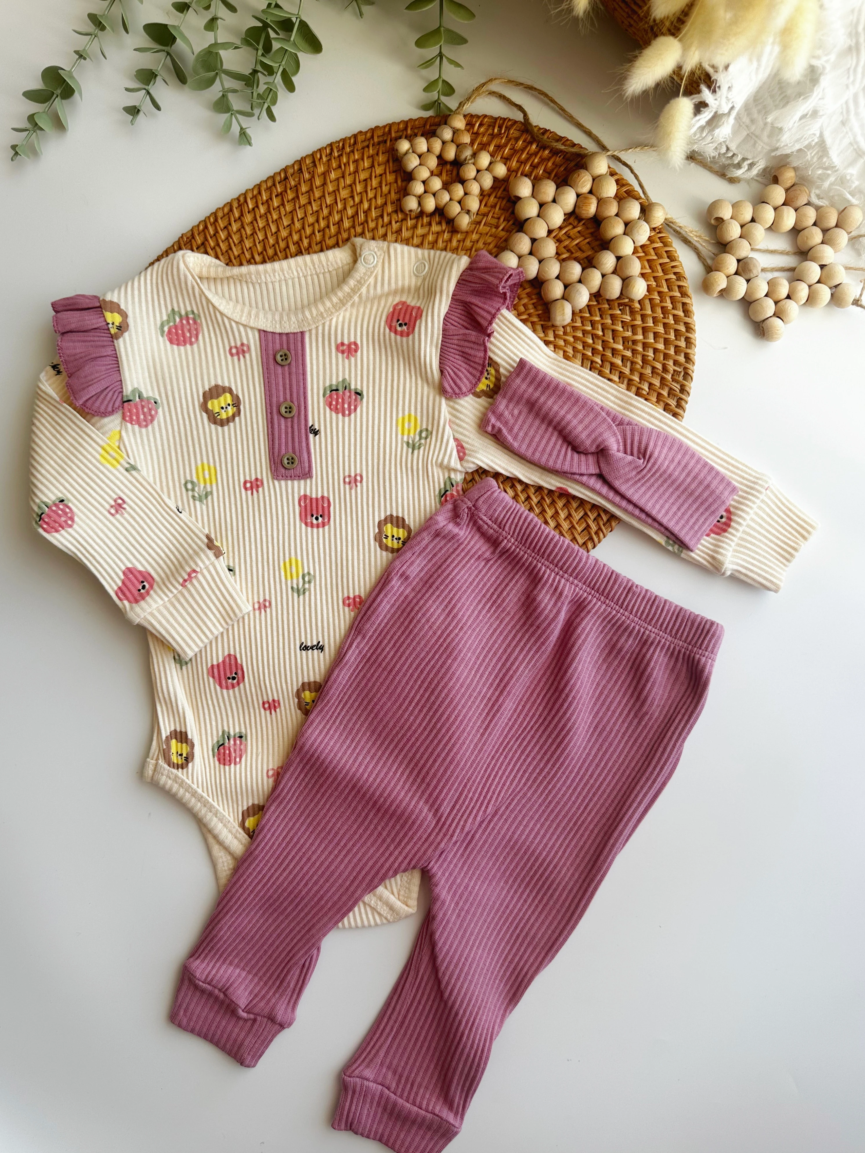 FİGÜRLÜ ÇITÇITLI BANDANALI 3'LÜ TAKIM