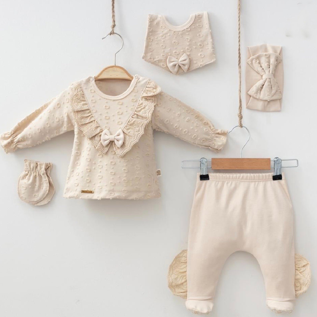 Moonaself Baby 0-3 Ay Paris Vıntage 5li Set