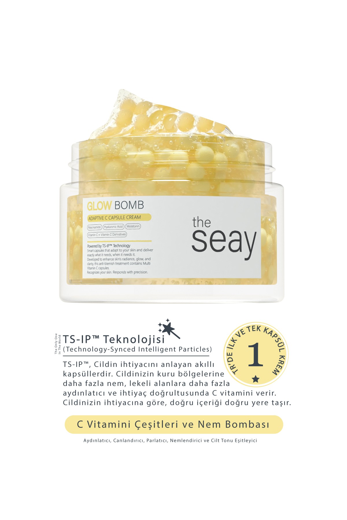 Glow Bomb Multi C Vitamini Kapsül Krem | Aydınlatıcı, Parlatıcı Ve Leke Karşıtı | Nemlendirici