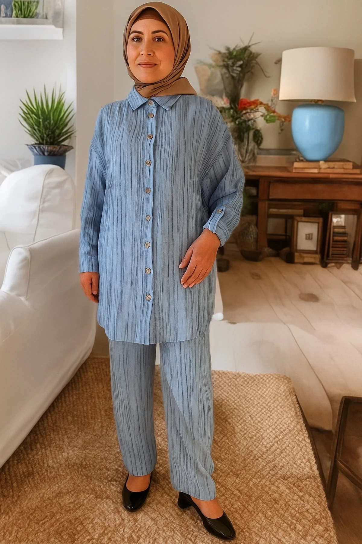 Müslin Gömlek Pantolon Takım