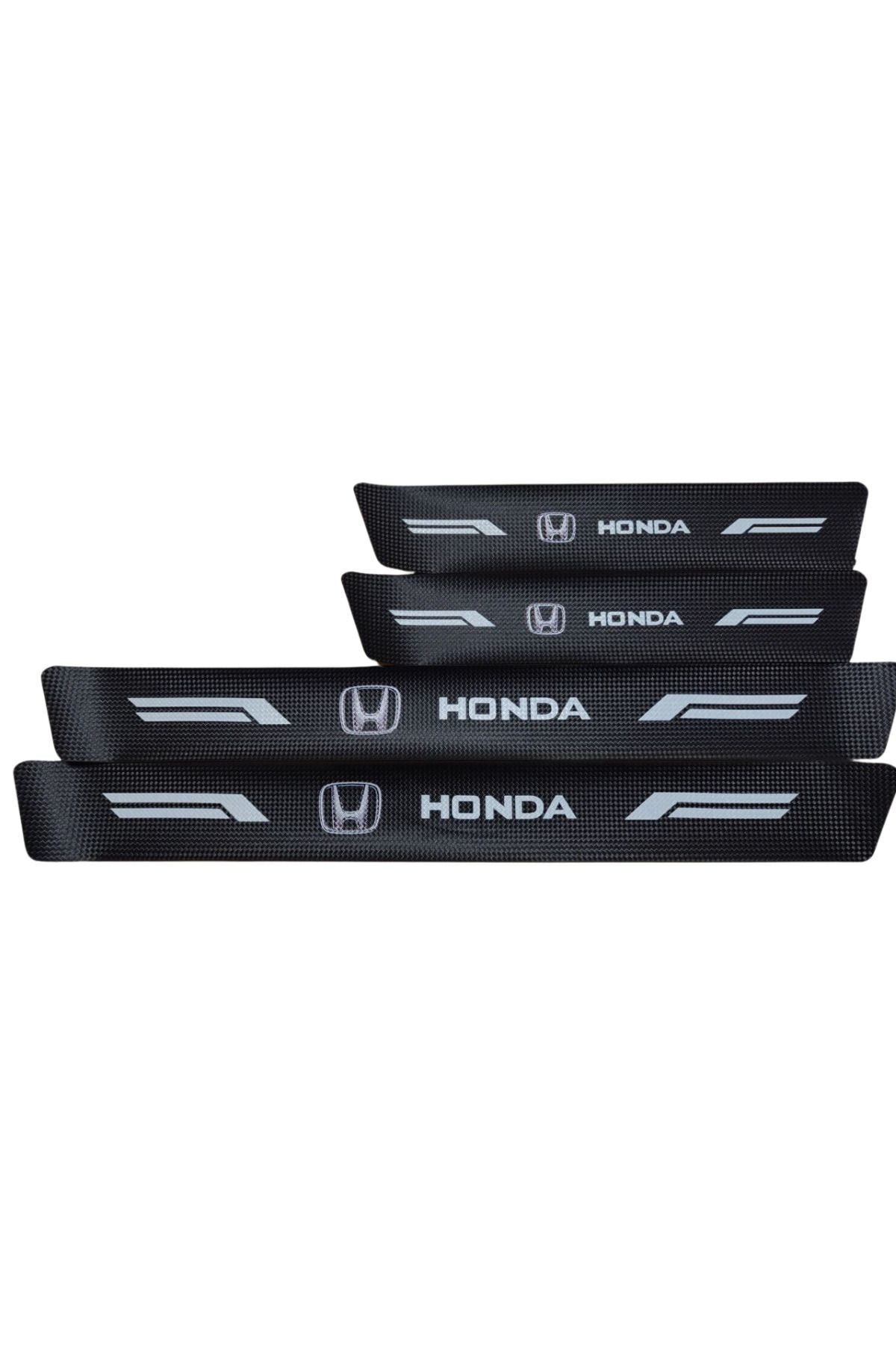 Honda Logolu Karbon Kapı Eşiği Koruyucu Bant Folyo 4'lü Set