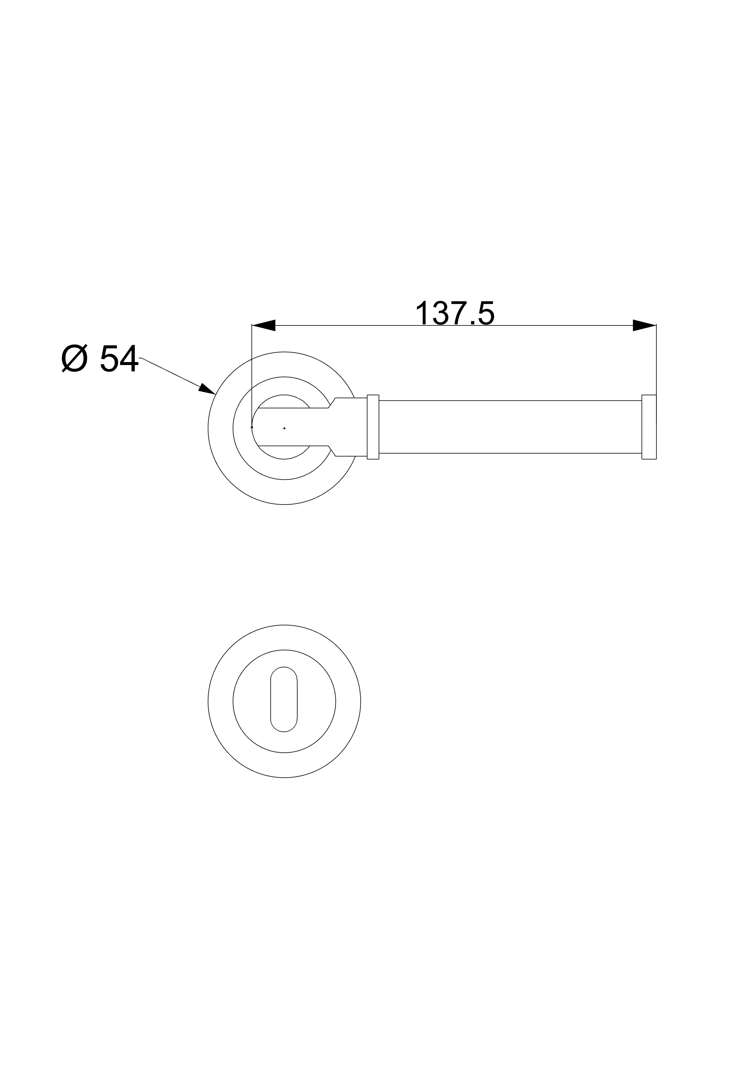 Lether Door Handle on Rose Chrome with Black Leather