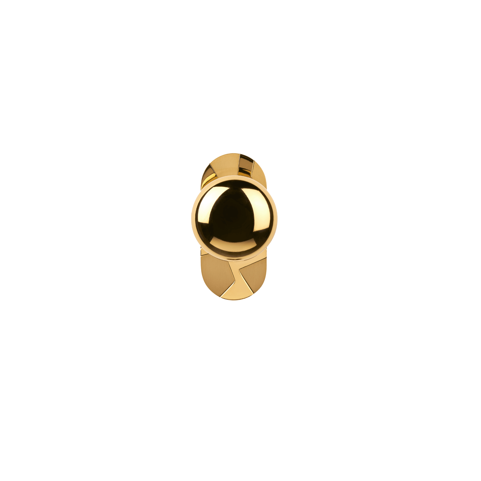 Side Door Knob on Safari Backplate Gold-Satin Gold