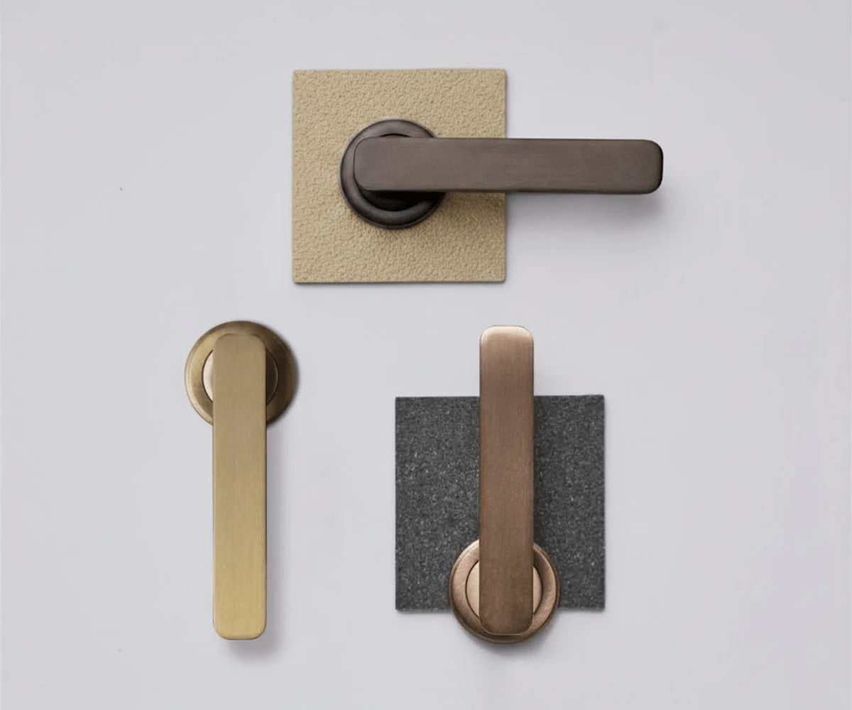 Conchiglia Door Handle on Rose Gold Color with Rustic- vistadorodekor