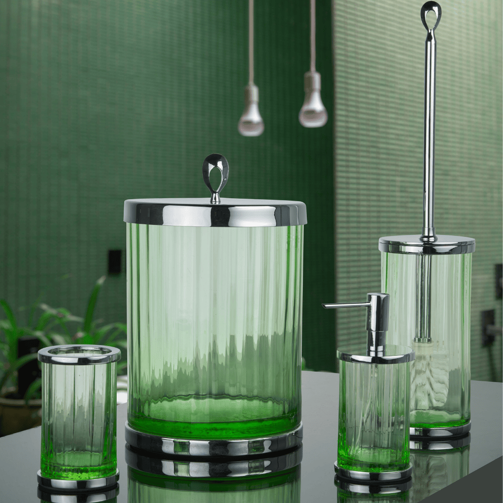 Vario Yeşil Camlı Banyo Seti-Vistadorodekor