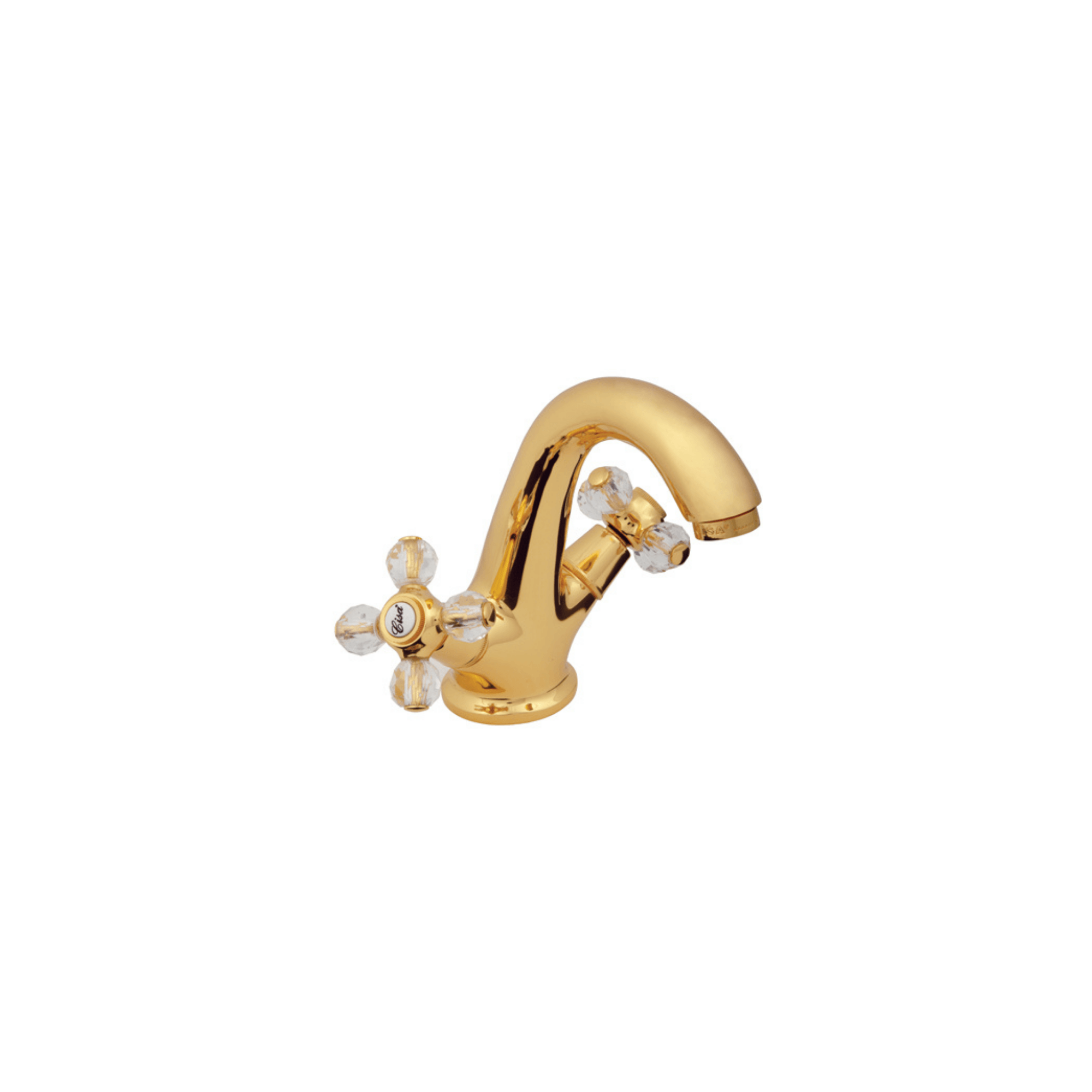 Bebek Crystal Washbasin Tap - 24 Karat Gold