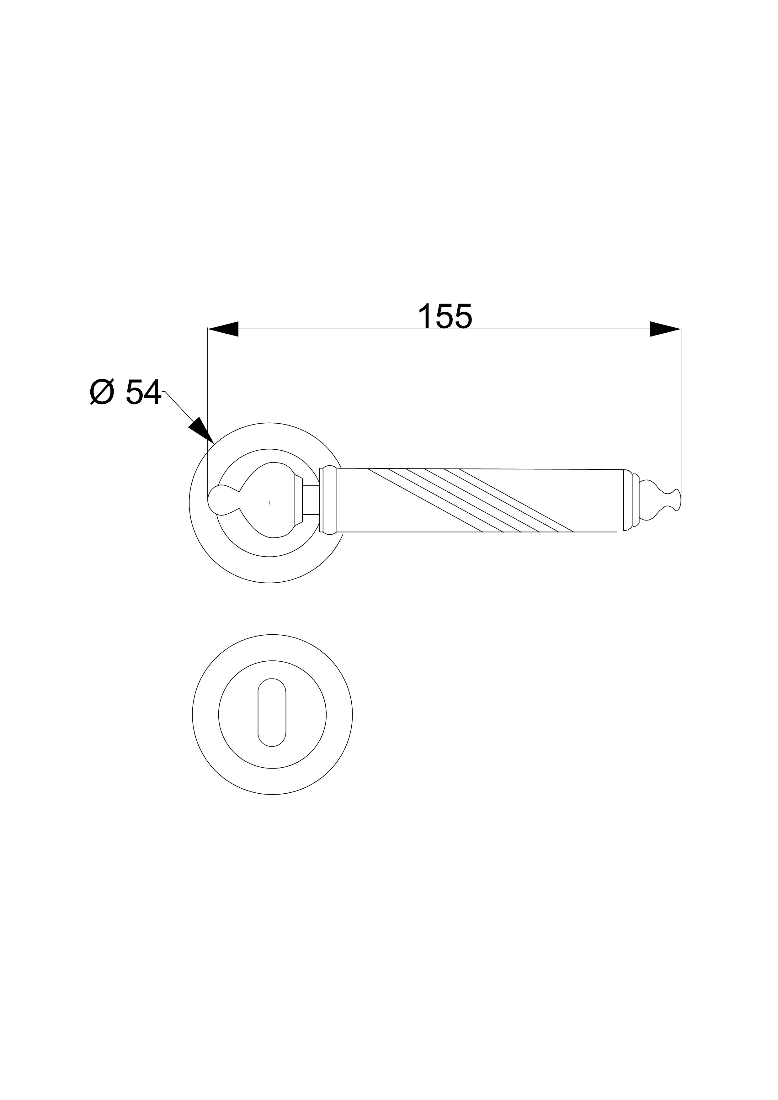 Burgu Door Handle on Rose Chrome