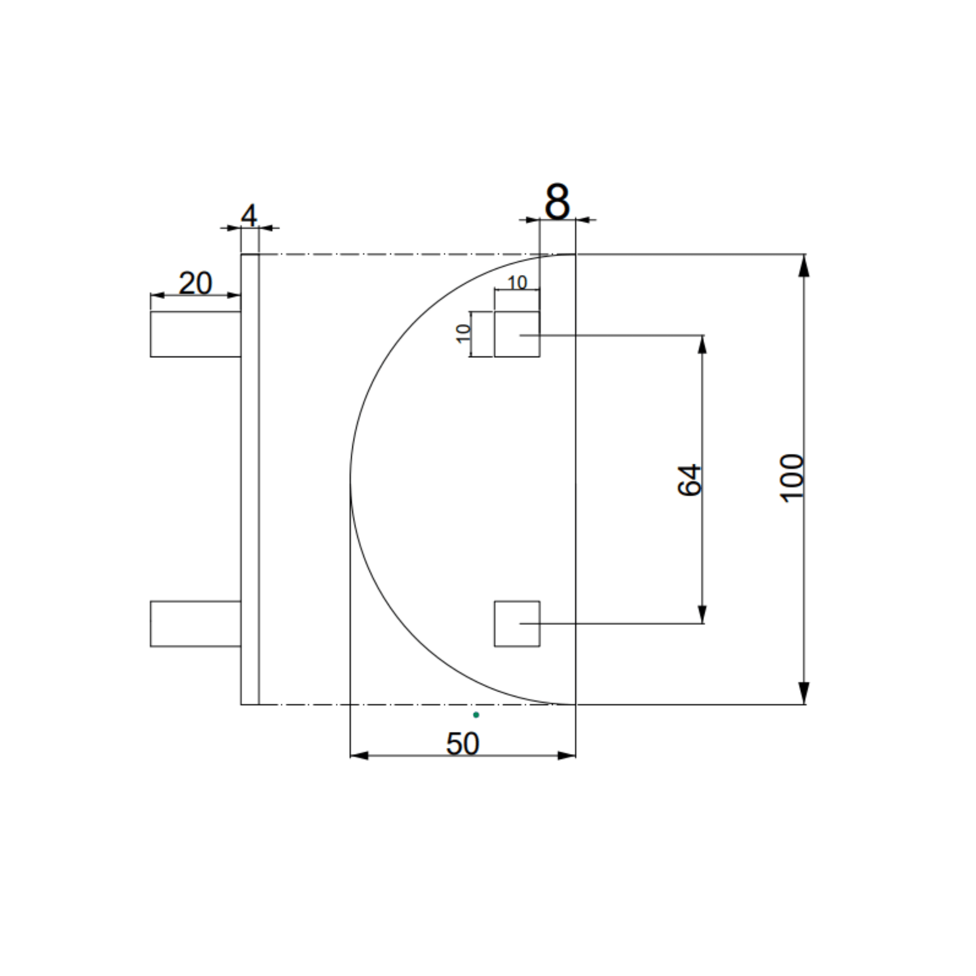 Geometrik Yarımay Kulp Sarı Oksit