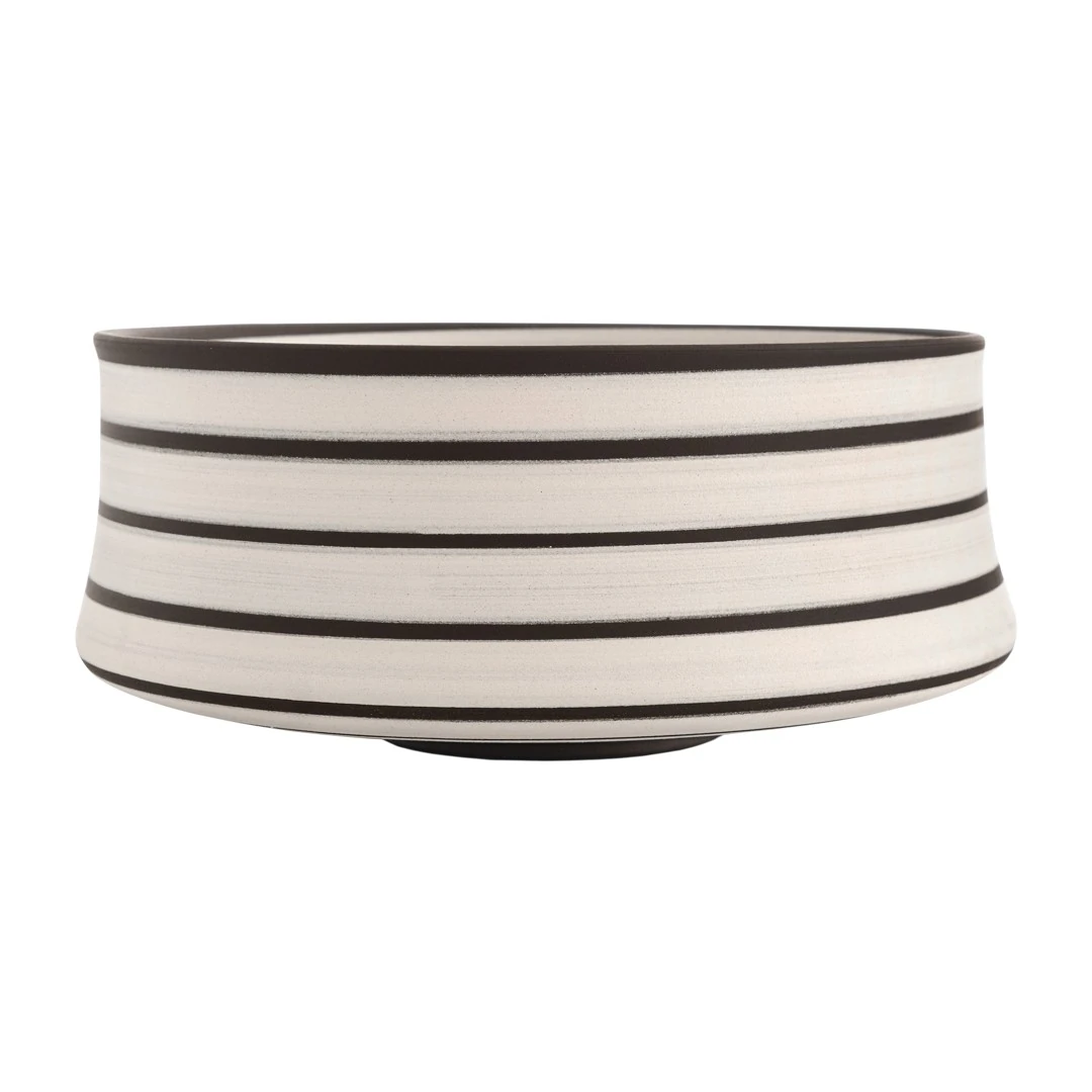 Ilussion Kiremit Çizgili Seramik Çanak