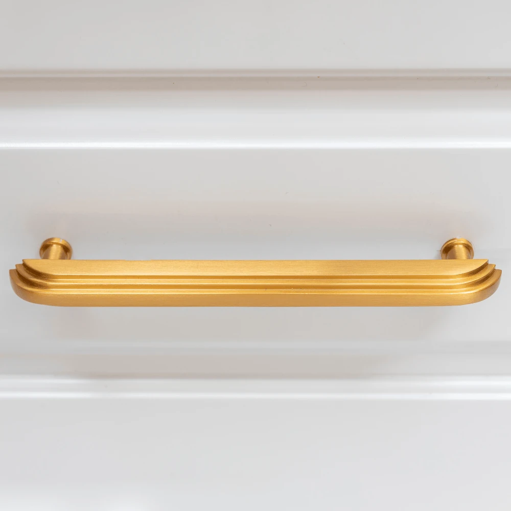 Kanallı Çekmece Kulp Saten Altın