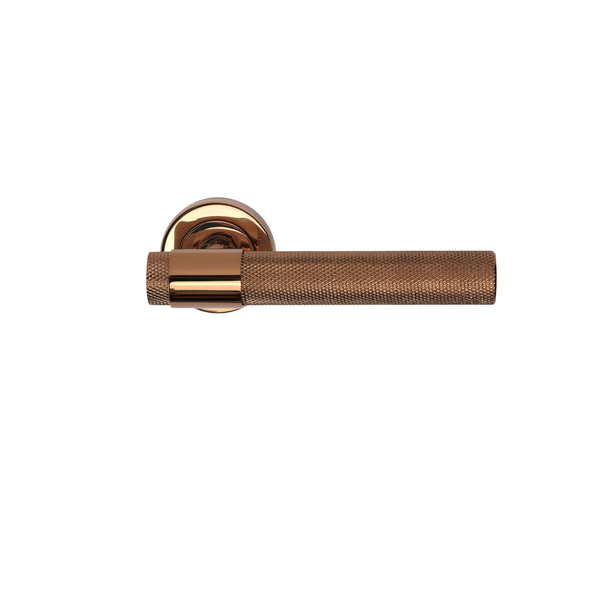 Glazier Door Handle on Rose Bronze