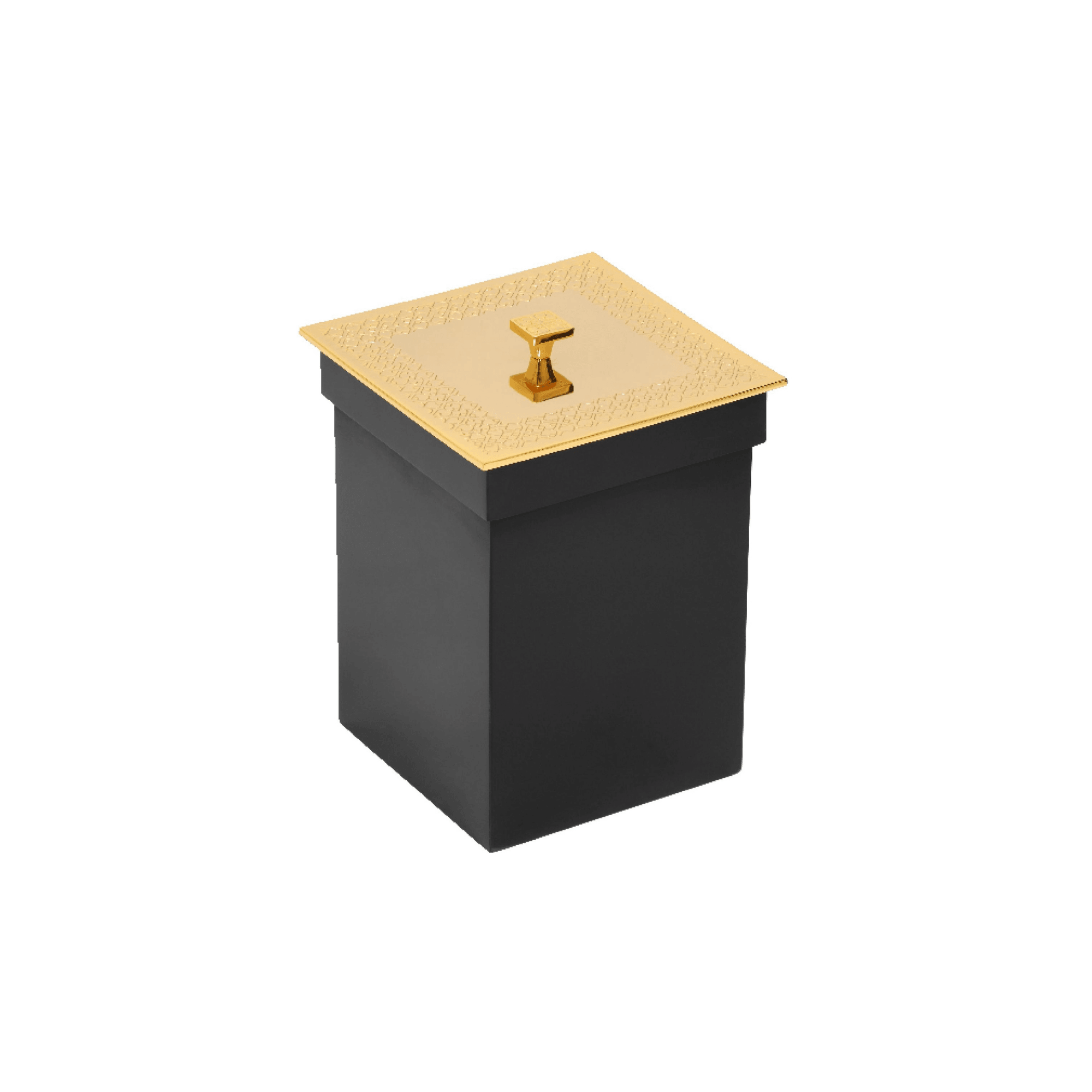 Frame Black Corian Patterned Waste Bin