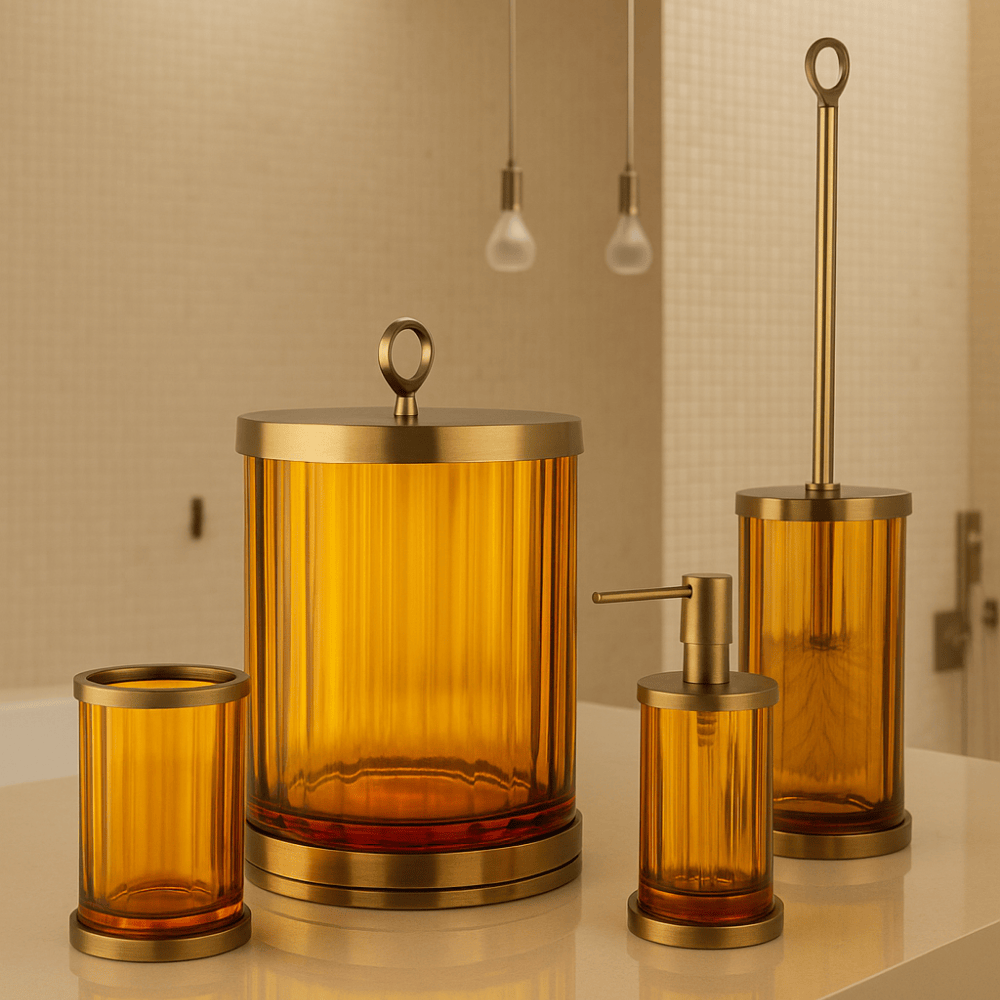 Vario Amber Camlı Banyo Seti-Vistadorodekor