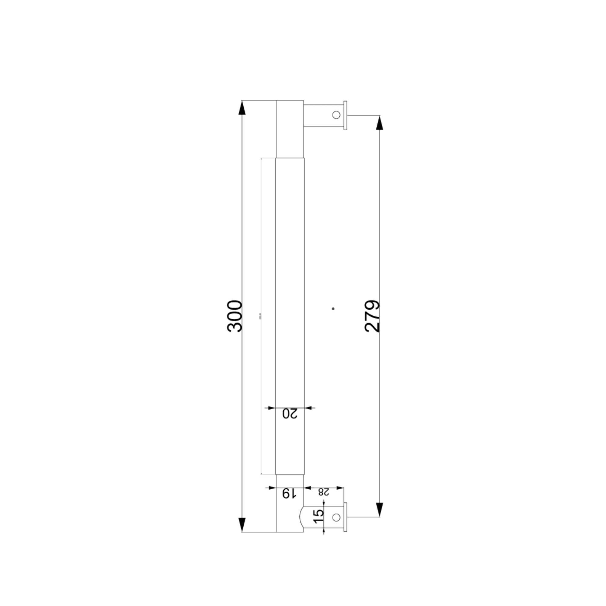 Blu Çekme Kol 30 cm - Altın Renk