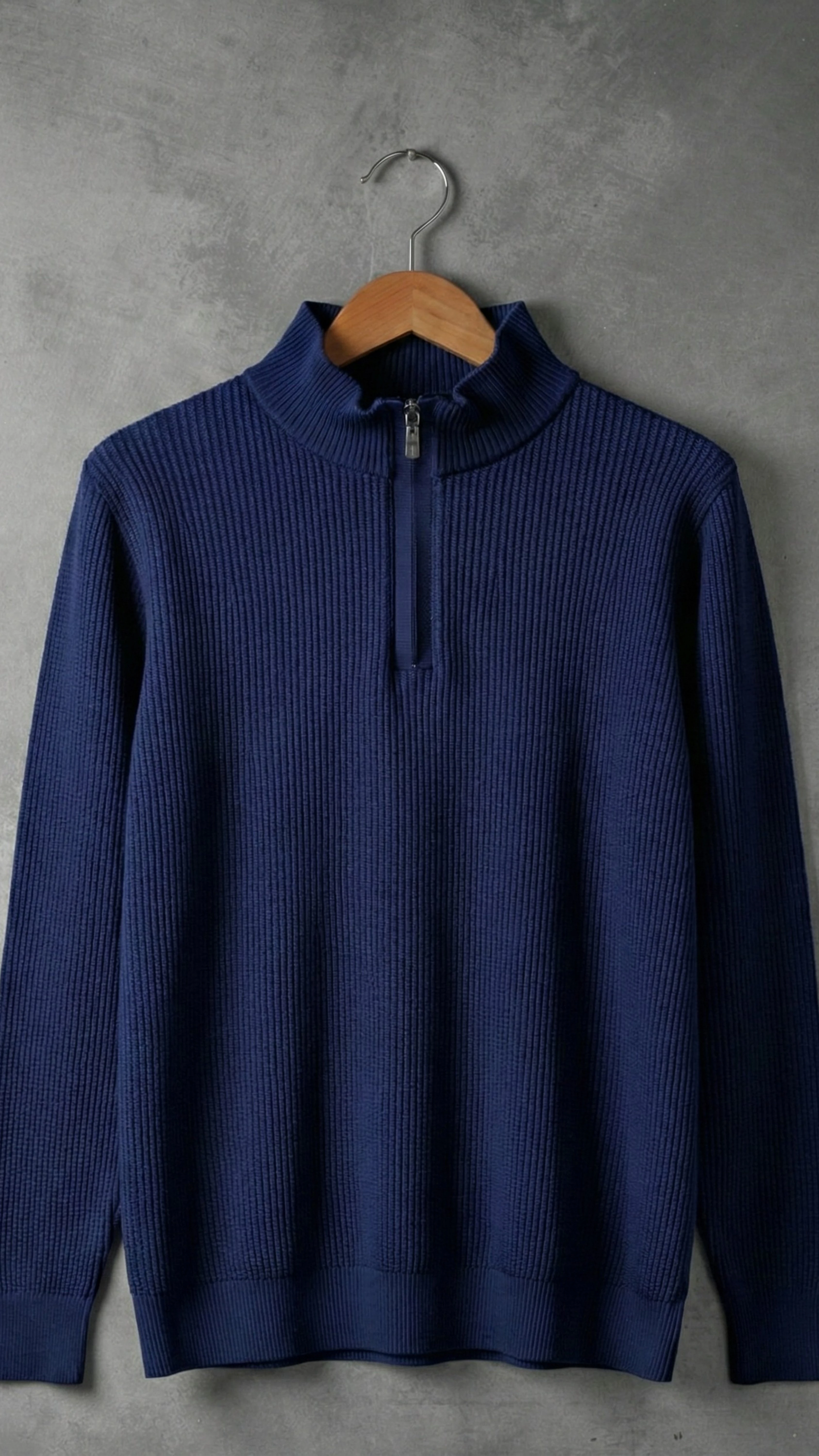 Erkek Balıkçı Zip Yaka Uzun Kollu Triko