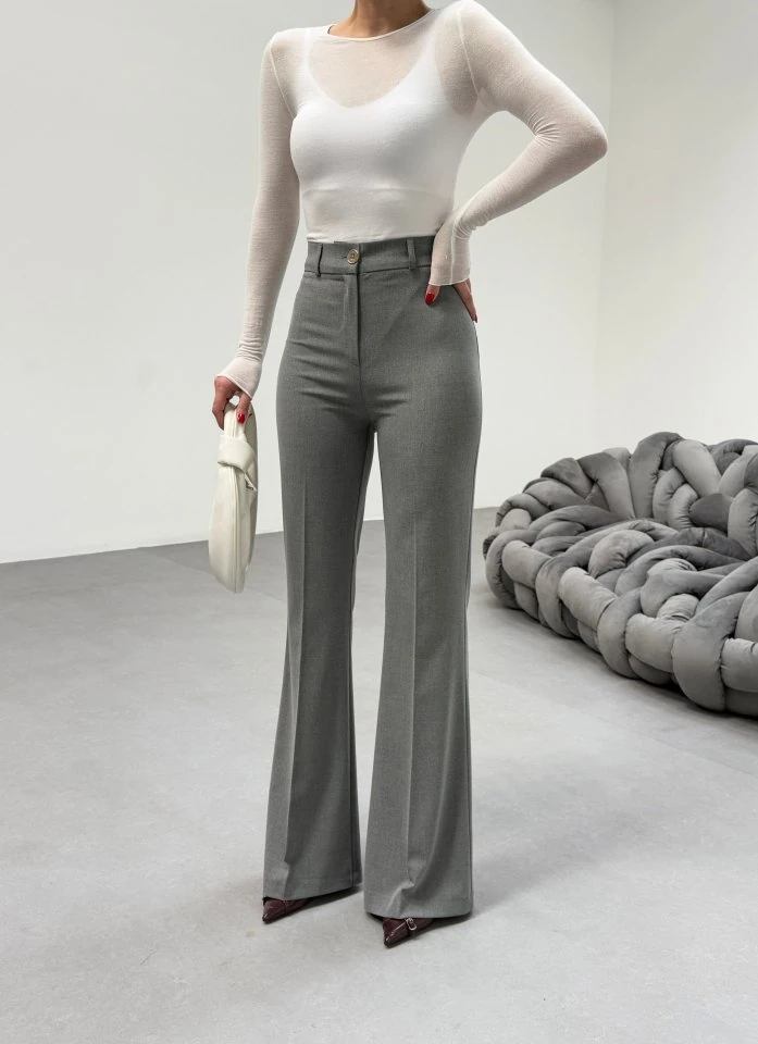 230 Gr Poly Viscose Full Lycra İspanyol Paça Pantolon