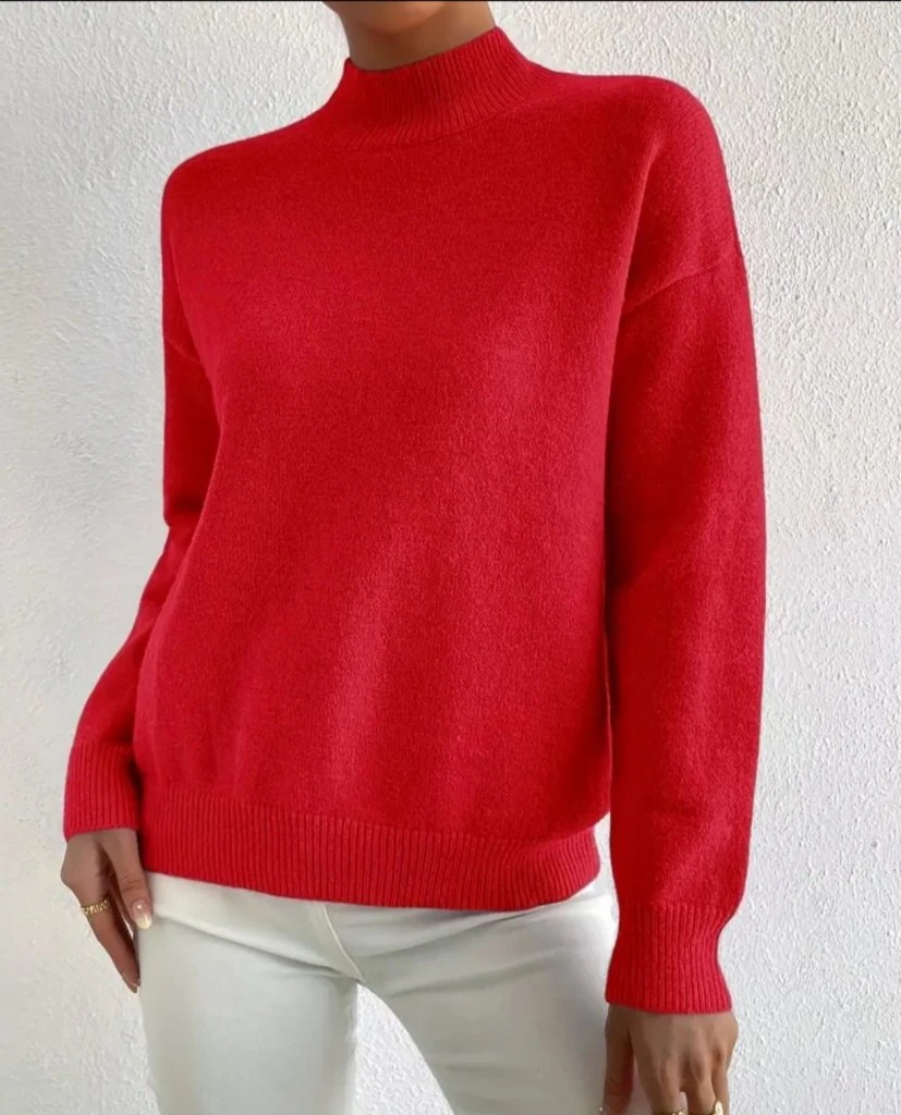 Kadın Uzun Kollu Balıkçı Yaka Triko Bluz