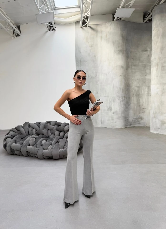 230 Gr Poly Viscose Full Lycra İspanyol Paça Pantolon