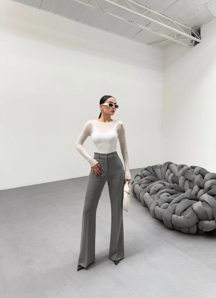 230 Gr Poly Viscose Full Lycra İspanyol Paça Pantolon