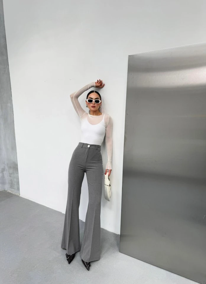 230 Gr Poly Viscose Full Lycra İspanyol Paça Pantolon