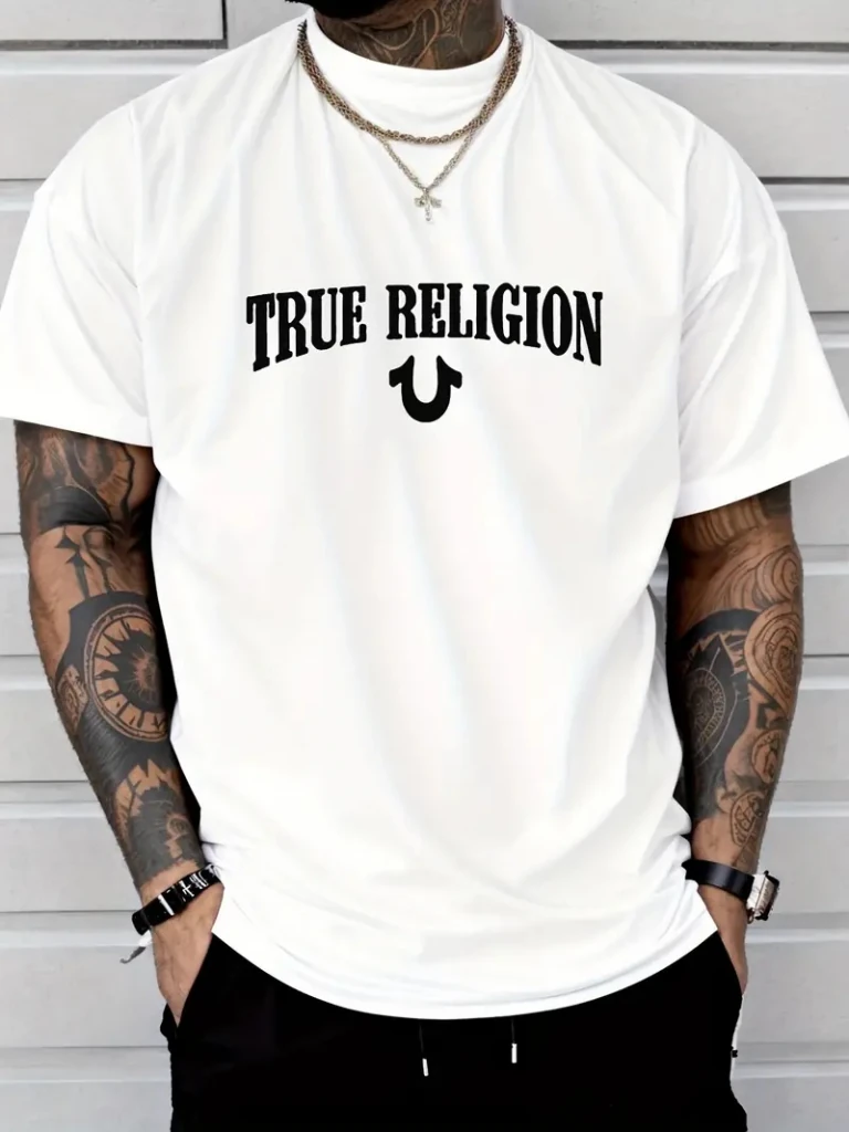 Erkek True Religion Baskılı Süprem T-shirt