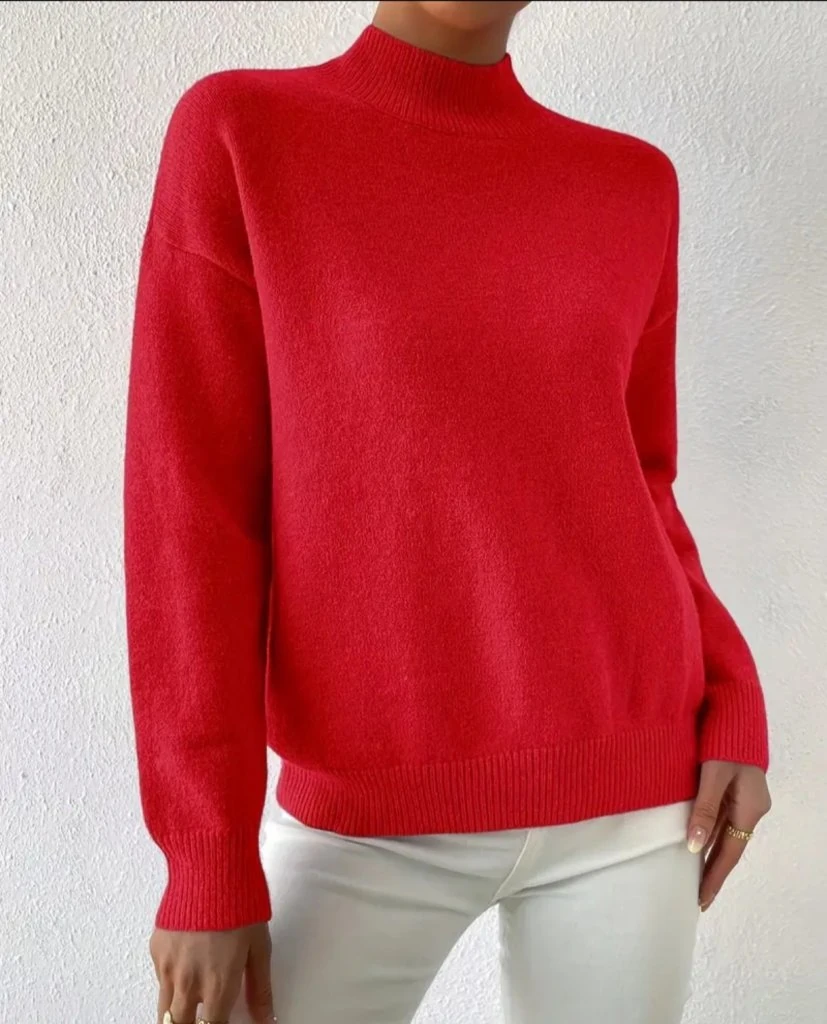 Kadın Uzun Kollu Balıkçı Yaka Triko Bluz