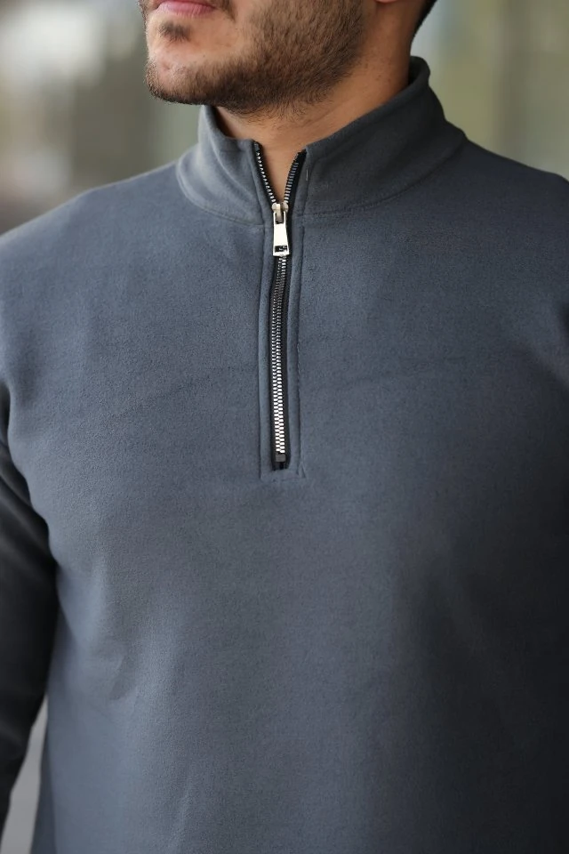 Erkek Zip Yaka Polar Sweat