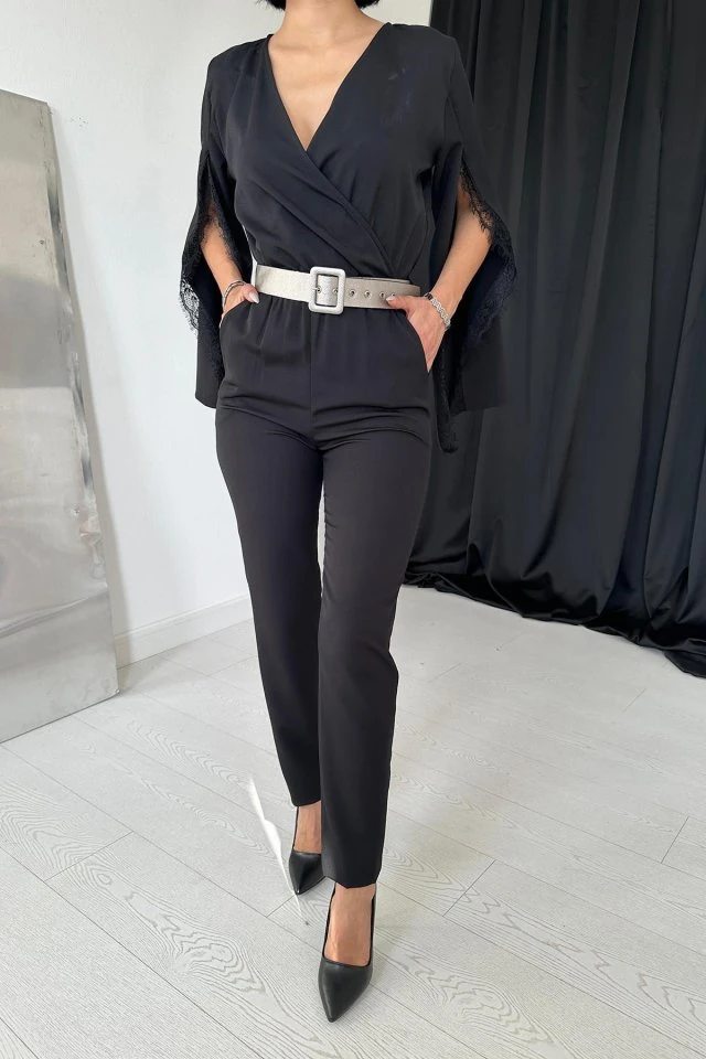 Siyah Yırtmaçlı Tulum